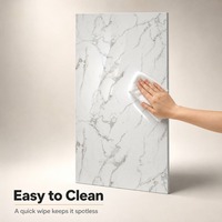 Panneau mural en PVC de qualité supérieure, alternative au marbre, haute brillance, résistant aux taches et au feu, pour salle de bain