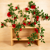 Großhandel Trendige 2026 Realistische Ruyi Rosen Seidenblumensträuße für Weihnachten Neujahr Boutique Hotel Restaurant Innendekoration