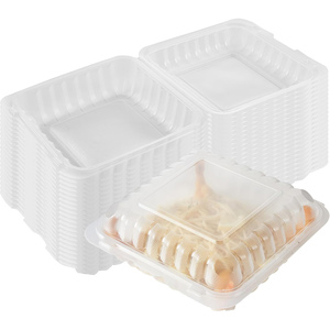 Wholesale 9" Custom Durable Clear PET Square <b>Plastic</b> Bakery Bread <b>Food</b> Packaging <b>Container</b> with Lid - Product Image 1