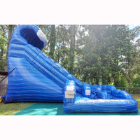 Commercial Popular Outdoor Park Big Wave Double Lanes Inflatable Water Slide for Kids and Adult