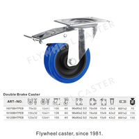 Roue pivotante de chariot de qualité supérieure avec frein total pour chariot de magasinage par FLYWHEEL