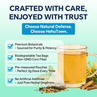 Thé de soutien immunitaire, tisane naturelle, défense contre les infections, corossol, neem, moringa, sans caféine, sachets de thé détox, sachets biodégradables