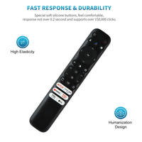 Control remoto por voz RC813 FMB1 de repuesto para TCL QLED Smart TV 55Q750G 43Q750G 65QM850G funciona con asistente de voz