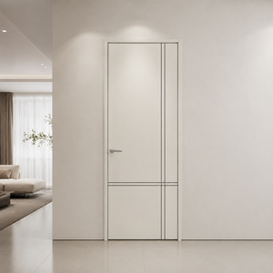 Porte battante moderne à cadre en aluminium étroit, intérieur <span class=keywords><strong>bois</strong></span>, ouverture vers l'intérieur, taille personnalisée, idéale pour hôtels et villas – Meilleure vente - Product Image 2