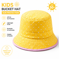 Sombrero de Playa Ligero para Bebé con Diseño de Puntos Amarillos, Protección Solar, para Jugar, de Alta Calidad