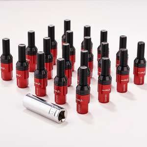 น็อตล้อรถยนต์ Getitall รุ่น M12x1.5 M12x1.25 อลูมิเนียมหัวหกเหลี่ยมเคลือบสีแดง สำหรับน็อตล้อรถยนต์ - Product Image 1