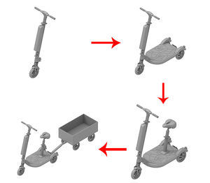Scooter Eléctrico Plegable SUNNIGOO F1 con Asiento, 48V 500W, 3 Ruedas, Sensor Digital, Patente 2024, Nuevo para Adultos y Niños, Venta al Por Mayor de Fábrica - Product Image 6