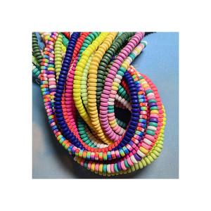 Perles rondes en pâte polymère mates, 50 pièces, en forme d'abaque, perles d'espacement amples pour la fabrication de bijoux, Bracelets, colliers - Product Image 2