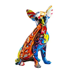 chihuahua bức tượng con chó Suppliers-Tượng Chó Nhiều Màu Chihuahua Hoặc Tượng Nghệ Thuật Chó Nhiều Màu Sáng Tạo