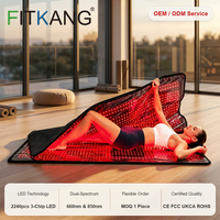 Selimut Terapi Cahaya Merah Fitkang OEM 6720-chip Dual Wavelength 660nm 850nm Pod Tidur Cahaya Seluruh Tubuh EMF Rendah Bebas Kedip