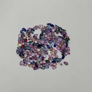 Piedras preciosas de zafiro múltiple de alta calidad, cristal Natural, corte de pera ovalado, 8mm de altura, 9mm, tamaño, fabricación de joyas, anillos azules de zafiro blanco - Product Image 1