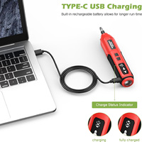 Kit de tournevis électrique, lumière LED, 5 vitesses, rechargeable par USB, tournevis sans fil 3,6 V, kit de tournevis électrique, étui USB C