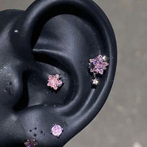 Asymmetrical Star Stud Earrings <b>for</b> <b>Women</b> Sculptural Exaggerated Geometric Trendy Party 14K Gold Plated Custom Made Stainless - Product Image 5