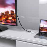 Adaptor Stasiun Dok 2-In-1 Tipe C 4K untuk Konverter VGA untuk Laptop/Tablet/Ponsel/Konsol Game Genggam USB-C Multiport