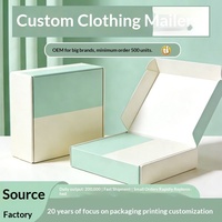 Boîtes d'expédition pliables en carton ondulé rigide blanc personnalisées pour vêtements, vêtements pour femmes, lingerie, imprimées en couleur