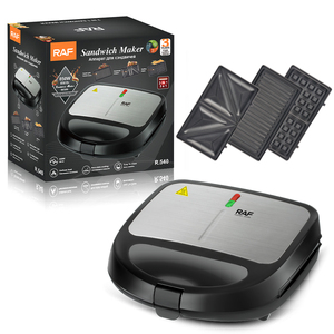 RAF 850w Uniform Heat Removable Detachable 3 in 1 Breakfast Steak Waffle Maker Sandwich Sandwich Maker 3 in 1 Maker Waf - Product Image 1