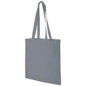 Borsa Shopping in Cotone Italia Senza Marca Manici Lunghi Medi Grigia Uso Quotidiano - Product Image 1