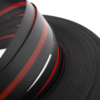 Bande LED néon PVC étanche pour extérieur, rouge/noir, éclairage latéral 3D, bandes de 100m en rouleau, lettres lumineuses intermédiaires
