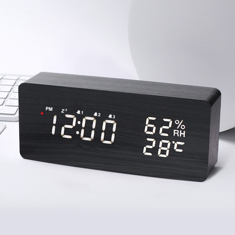 Black wood with white lettering - Japanese radio (rectangular)