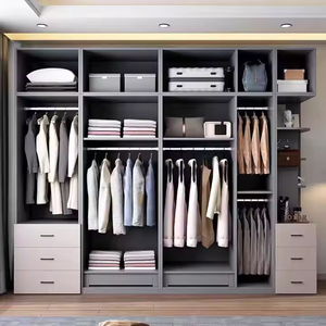 Cbmmart מותאם אישית להפוך ריהוט חדר שינה עיצוב חדש זכוכית זכוכית עץ נדנדה ארון ארון - Product Image 6