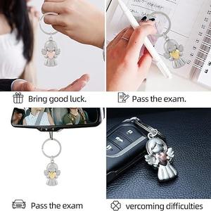 سلسلة مفاتيح على شكل قلب للأطفال، هدية حماية وحظ، مصنوعة من سبائك الألومنيوم، تصميم عصري، قلادة للحقائب - Product Image 2