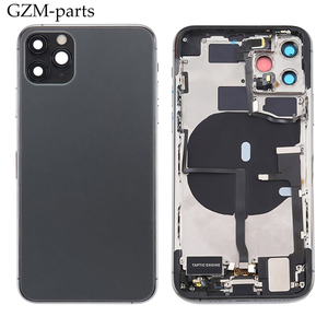 Porte de batterie de téléphone portable pour <span class=keywords><strong>iPhone</strong></span> <span class=keywords><strong>11</strong></span> Pro Max châssis de cadre moyen en verre arrière <span class=keywords><strong>remplacement</strong></span> complet de l'assemblage du boîtier - Product Image 4