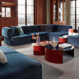 <span class=keywords><strong>Divano</strong></span> da salotto in stile nordico in velluto blu profondo minimalista divani da isola di design per la casa di lusso - Product Image 2