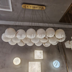 Gran oferta, iluminación de techo moderna de lujo, lámpara de piedra de mármol Natural, candelabros de alabastro para Cocina - Product Image 4