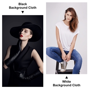 Hot bán 3m x 2m nhiếp ảnh nền đen trắng xanh đỏ xanh nhiếp ảnh Studio dày mã hóa nền vải - Product Image 4