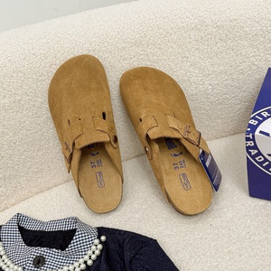 <span class=keywords><strong>Mules</strong></span> vintage en <span class=keywords><strong>feutre</strong></span> à enfiler, style outdoor, semelle épaisse, unisexe, liège, daim de vache, toutes saisons - Product Image 3