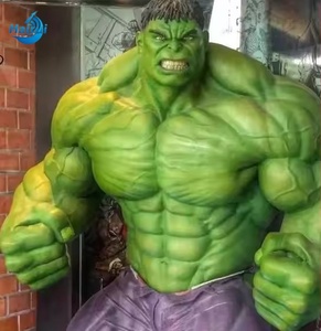 Figuras de Acción de Superhéroes para Decoración Interior y Exterior, Hombre Musculoso de Fibra de Vidrio, Estatua de <span class=keywords><strong>Hulk</strong></span> de Tamaño Real, Escultura de Resina - Product Image 1