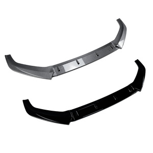 Audi A5 S5 F5 Front Lip Splitter Piano Black Carbon Fiber Texture ABS 2017-2020 Exterior Modification - Product Image 5