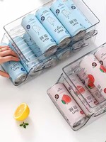 Boîte de rangement pour boissons de réfrigérateur, type tiroir simple et double couche, pour canettes de bière et de coca