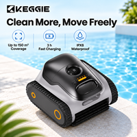 KEGGIE CE RoHS Nettoyeur de piscine robotisé intelligent 5000mAh 150 min 4200 GPH Aspiration Filtre 180 µm Éponge 40 PPI Stationnement automatique