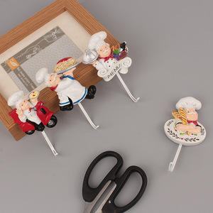 Chef Resin Stainless Steel <b>Hooks</b> 3D Adhesive <b>Kitchen</b> Wall Mount Single <b>Hook</b> Durable 5-10kg Load Capacity - Product Image 2