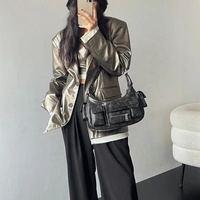 Sac à main de luxe en cuir souple de haute qualité pour femme, sac bandoulière multi-poches de créateur, tendance 2027