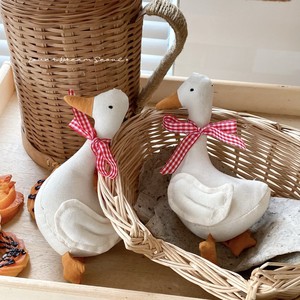 Peluche de Ganso Blanco de Algodón y Lino, Animal de Peluche de Ganso de Algodón Puro, Colgante Relajante para Bebés y Niños - Product Image 4