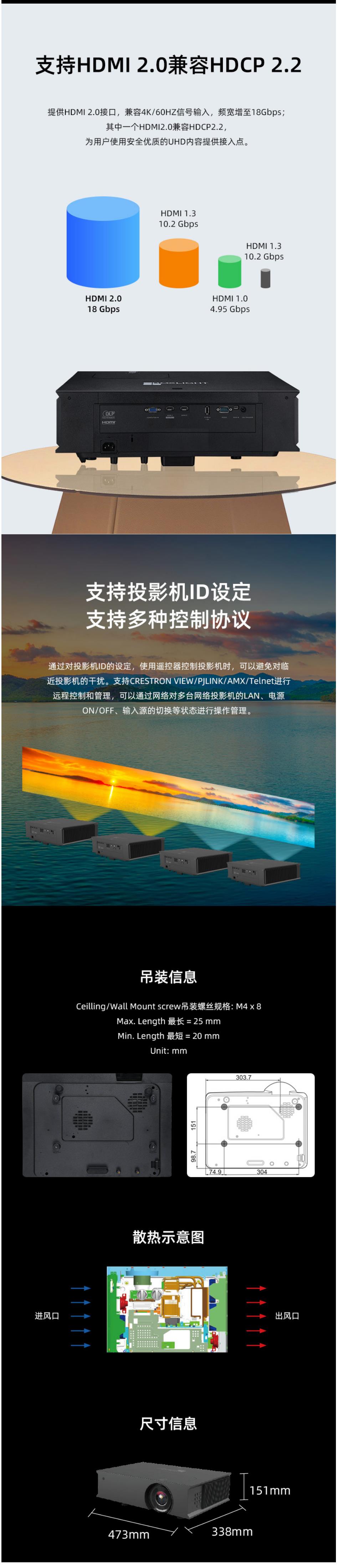 [YIDAHAI BH4K]4K 6000 Ansi lumens Laser+DLP venue outdoor mapping professional large Huge size project beamer proyector projecto