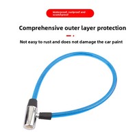 Chaîne de câble antivol flexible en acier durable, sécurisée, universelle pour vélo, moto, porte, serrure à clé