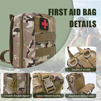 Kit de premiers secours camouflage DIY, couteau pliant, kit de survie en plein air, garrot médical, couverture, RCP pour voyage, polyester