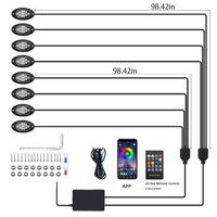 Lumières LED sous le châssis de voiture 12V, éclairage ambiant sans fil contrôlé par application, RGB, véhicules tout-terrain, voiturettes de golf, modèle NTS 12W OE
