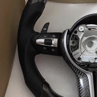 Volant de voiture en fibre de carbone M-Sport pour BMW E90 E92 E82 avec marqueur de course M 3 couleurs