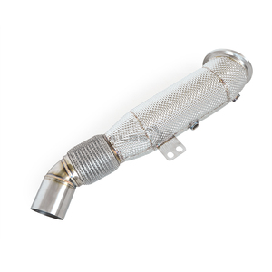 Downpipe de 200 celdas con catalizador soldado TIG de acero inoxidable SS304 para <span class=keywords><strong>BMW</strong></span> 540i <span class=keywords><strong>640i</strong></span> <span class=keywords><strong>GT</strong></span> G30 G31 G32 B58 3.0T 2018-2024 con brida CNC y blindaje térmico - Product Image 5