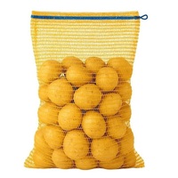 Sac en filet tubulaire en PP de 25 kg et 50 kg pour oignons, sac en filet avec cordon de serrage, sac en tissu double maille avec cordon