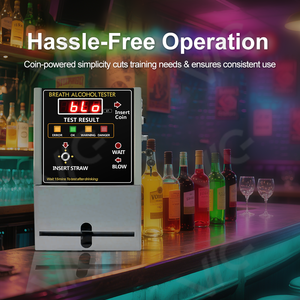 Testeur d'alcoolémie à monnayeur, éthylotest OEM et ODM pour bars et lieux publics, en stock, test d'alcool unidirectionnel - Product Image 5