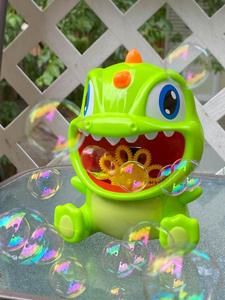 Souffleur automatique de bulles de dinosaure pour enfants de plus de 500 bulles <span class=keywords><strong>3</strong></span> piles AA machine en plastique pour le plaisir d'été - Product Image 2