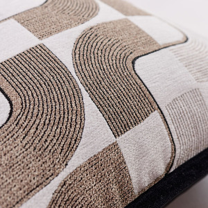 Stripe Jacquard maison housses de <span class=keywords><strong>coussin</strong></span> moelleux jeter maison oreiller couvre Chenille maison taie d'oreiller pour salon - Product Image 3