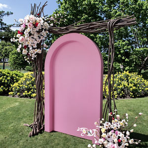 Arco Moderno in PVC <span class=keywords><strong>Rosa</strong></span> per Sfondi di Matrimoni, Feste e Baby Shower - Decorazione Murale per Arredamento - Product Image 2