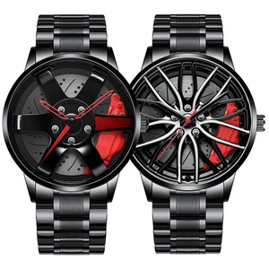 Cool and Cool Fashion Stainless Steel Men's Quartz Wristwatch Dial Sport Car Rim Wheel Hub <b>Watch</b> Business Luxury Wrist <b>Watches</b> - Product Image 1