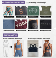 Ensemble de yoga côtelé sans couture 2 pièces : short taille haute et brassière de sport, avec logo personnalisé, vêtements de sport anti-humidité